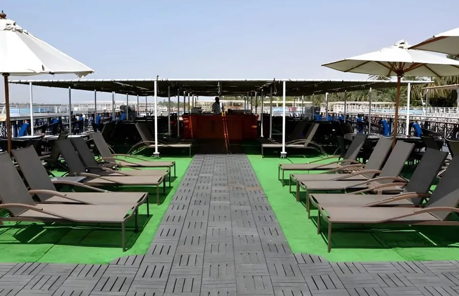 Sun deck of the MS Emilio Nile Cruise Nile cruise